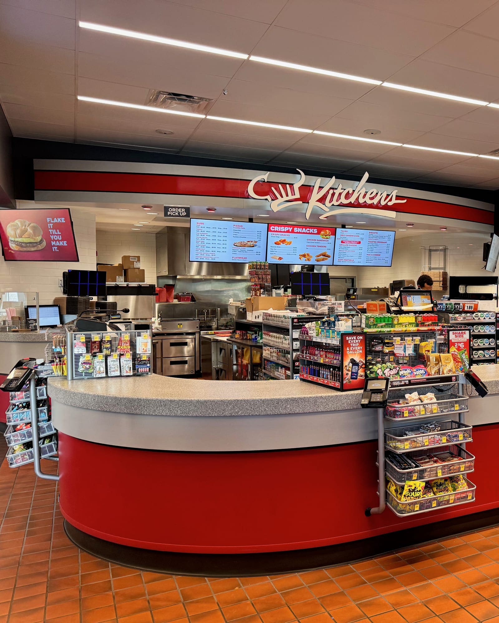 A service counter in a small neighborhood store.